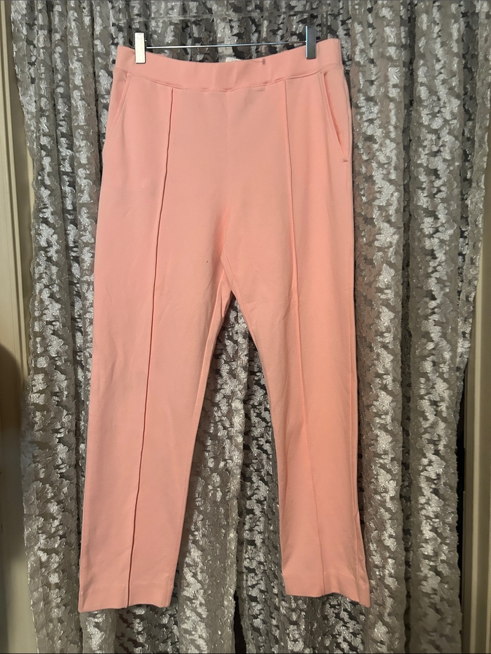 J. Crew Ponte Trousers in Soft Pink
